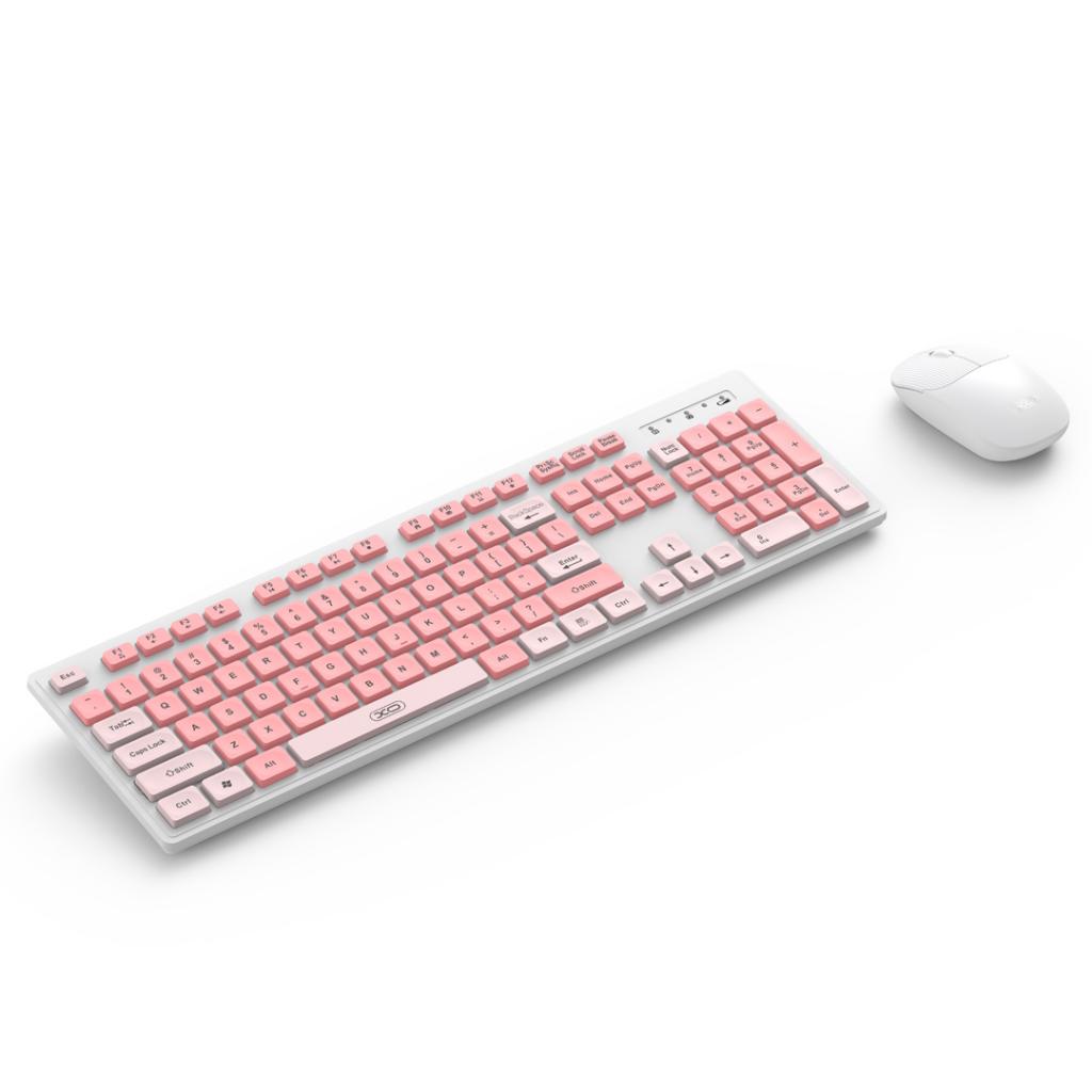TECLADO + MOUSE WIRELESS XO-KB-05 ROSA - 10208